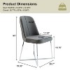 Well Woven Montague Velvety Soft Modern Accent Chairs  With Metal Legs - Perfect for Living Room,Office, Dining Space & Vanity - 2 of 4