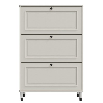 GlasFlength Shoe Racks Modern Flip Drawer Cabinet with Minimalist Simple Design for Living Entryway Storage, White, 31.5"*9.65"*47.24"