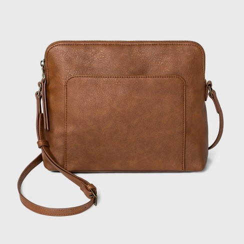 Brown leather shop purse target