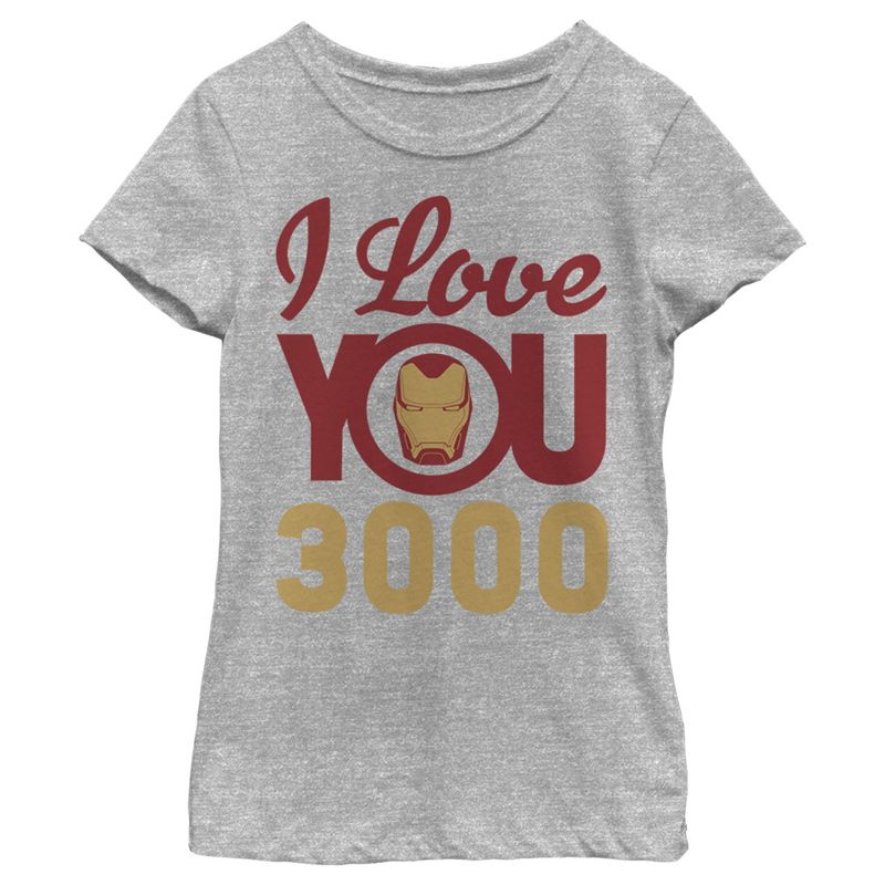 Girl's Marvel Iron Man Love 3000 T-Shirt, 1 of 6