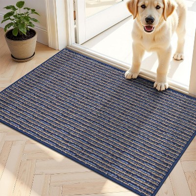 Indoor Door Mat Non Slip Washable Dirt Trapper Mats for Front Door