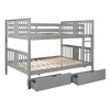 PAGED Full over Full Bunk Bed with Drawers, Wooden Bed Frame with Ladder and Guardrail, Modern Loft Bed for Kids, Teens, Adults - 4 of 4