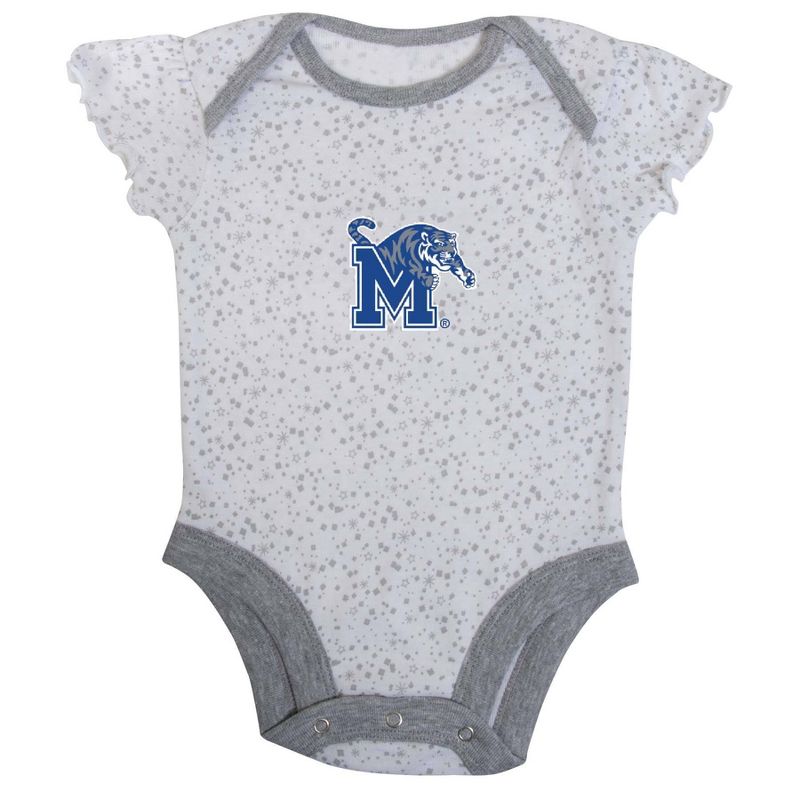 NCAA Memphis Tigers Infant Girls&#39; 3pk Bodysuit, 4 of 5