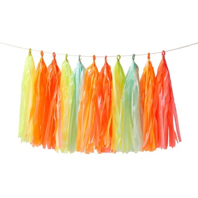 Meri Meri – Neon Tassel Banner – Party Decorations and Accessories - 10.5'