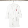 Personalized Linum Kids 100% Polyester SUPER PLUSH Double Brushed Hooded Bathrobe in Pink Bookman Font - 3 of 3