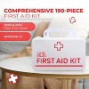 lass B OSHA ANSI Compliant First Aid Kit – Emergency Medical Supplies in Wall-Mountable Plastic Case for Workplace, Office, Home – 190 Piece - 4 of 4