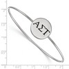 Black Bow Jewelry Sterling Silver Alpha Sigma Tau Greek Life Bangle Bracelet 7 Inch - 2 of 3