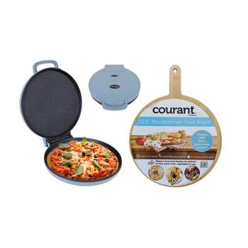 Courant 12 Inch Tile Electronic Pizza Maker, Griddle and Oven with Food Board Included
