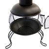 Sunnydaze Outdoor Backyard Patio Steel Wood-burning Fire Pit Chiminea ...