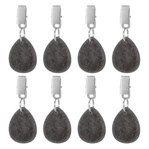 Unique Bargains Water Drop Shape Marble Tablecloth Weights with Metal Clip 8 Pcs - 1 of 4