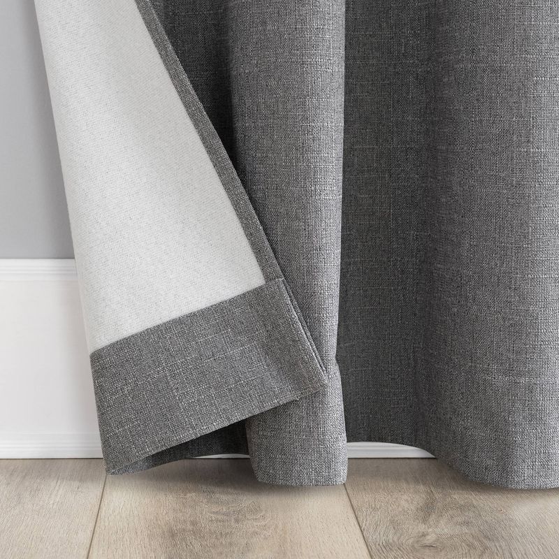 Channing Textured Draft Shield Fleece Insulated 100% Blackout Grommet Top Curtain Panel - Sun Zero, 6 of 10