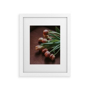 Deny Designs Hello Twiggs Terracotta Tulips White Framed Art Print - 1 of 4