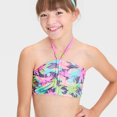 Art Class Girls' A Trip to Paradise Floral Printed Bikini Set - art class™ M: UPF 50+, Recycled Polyester, Botanical Pattern — фото 3