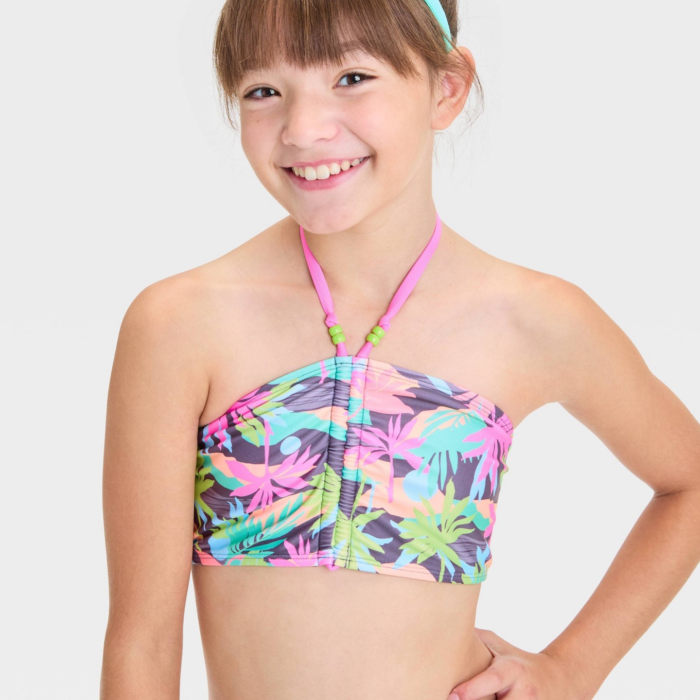 Art Class Girls' A Trip to Paradise Floral Printed Bikini Set, цвет: С принтом — фото 3