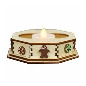Old World Christmas Ginger Cottages Mint Tealight Display, 4.25in - 1 of 1