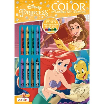 Disney Princess Color by Number with Crayons
