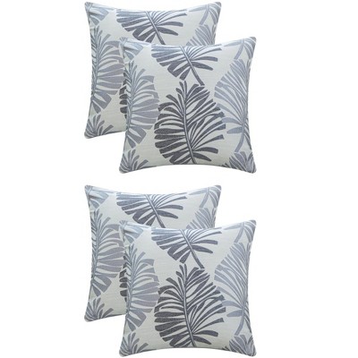 REGALWOVEN 4 Pcs Palm Leaf Pattern Decorative Throw Pillow Covers for Farmhouse Home Sofa Couch Bed