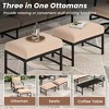 Maggift Patio Seating Set 5-Piece with Swivel Rocking Chair, Side Table and Thick Cushion for Deck, Backyard and Garden, Beige, 23.2" * 26.8" * 34.2" - 4 of 4