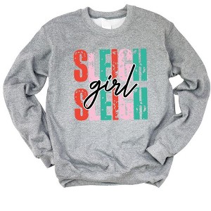 Simply Sage Market Women's Graphic Sweatshirt Sleigh Girl - 1 of 2