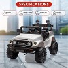 Coucheta Licensed Toyota Truck Ride On Car for Kids, 12V Electric, Parent Remote Control, 3 Speeds, MP3 Player, LED Lights - 2 of 4