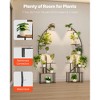VEVOR Plant Stand Indoor with Grow Lights, 65.5 in Tall 7-Tiered Lighted Plant Shelf, 2 Pack Metal Corner Plants Holder, Black - 3 of 4