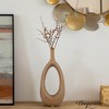Uniquewise Fiberglass Floor Vases Modern Bohemian Ornamental Oval Design with Open Center for Entryway Living Room - 4 of 4