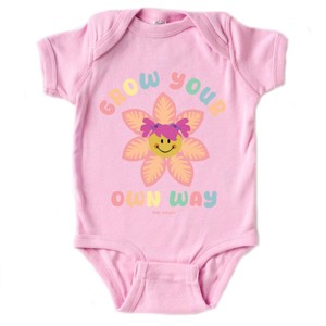 The Juniper Shop Mini Smiley Grow Your Own Way Baby Short Sleeve Bodysuit - 1 of 4