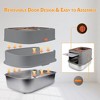 Allforpaws 2 Entries Hooded Cat Litter Box With Stainless Steel Base - 2 of 4