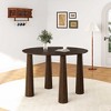 Lirago 30"H Round Wood Dining Table with 4 Legs 45*45 Walnut - 3 of 4