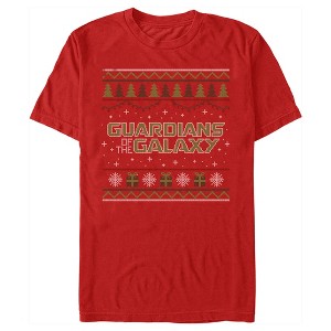 Men's Guardians of the Galaxy Holiday Special Christmas Sweater Print T-Shirt - 1 of 4