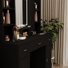 Makeup Vanity Desk With Mirror And Lights, 3 Color Lighting Modes, Modern Dressing Table With Storage Drawers And Cabinet, For Bedroom, Dressing Room - 4 of 4