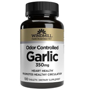 Windmill Garlic 350 mg Tablets Natural Odor-Controlled 100 Ct - 1 of 2