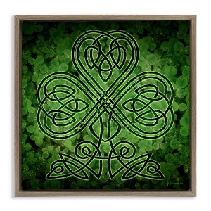 Stupell Industries Green Celtic Shamrock Knot, 25" x 25" - 1 of 4