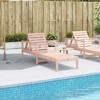 vidaXL Solid Wood Sun Lounger - Adjustable Chaise Lounge for Patio/Garden - Brown 78.5" L x 24.4" W - 3 of 4
