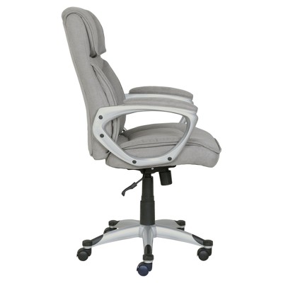Gray High-Back Ergonomic Executive Office Chair with Lumbar Support