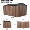 Acekool 8x10 FT Outdoor Metal Storage Shed, Lockable Double Doors, Vent, Sloped Roof, for Garden Patio Lawn - 3 of 4