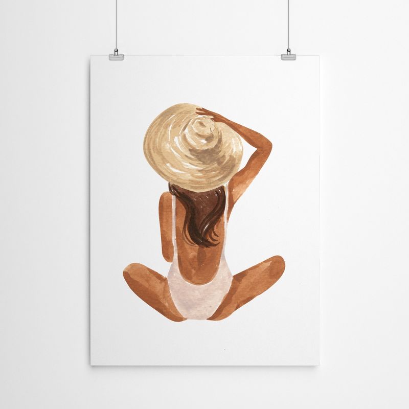 Americanflat Minimalist Modern Beach Girl By Sabina Fenn Poster, 1 of 9