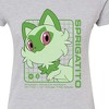 Women's - Pokémon - Sprigatito Stats Fitted Graphic T-Shirt - 2 of 3