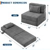 Folding Sofa Bed Sleeper Chair, Convertible Futon Couch with Pillow, Single Size Foldable Mattress for Living Room, Dorm, Apartment & Home Office - 2 of 4