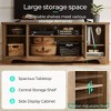 Modern Farmhouse TV Stand for TVs up to 65",Home Entertainment Center with Storage Cabinet and Adjustable Shelves - 4 of 4