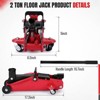 2 Ton Hydraulic Floor Jack - Low Profile 4400 Lbs Portable Car Lift, Heavy Duty Steel Trolley Jack, Lift Range 3.35"-13"£¬ for Garage & Home Use - 3 of 4