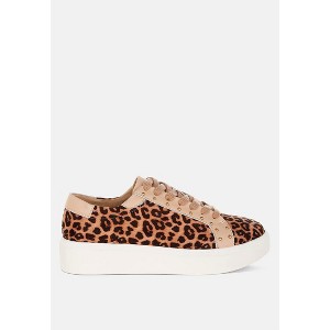 Flippin Studded Leopard Print Chunky Sneakers Women - 1 of 4