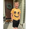 Little Kid Shorts Sets Kids Summer Beach Outfit  Pulm Leaves Pattren Short Sleeve Shirt Top with Shorts Suits - 4 of 4