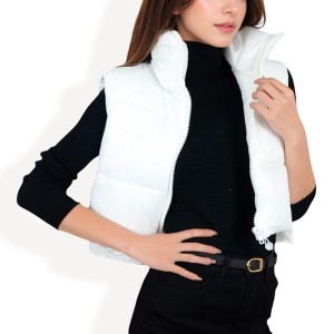 Anna-Kaci Women's Zip-Up Puff Vest Jacket with Cozy Design and Warmth - 1 of 4
