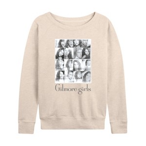 Women's - Gilmore Girls - Photobooth Lightweight French Terry Wide Neck Long Sleeve Graphic Shirt - 1 of 4