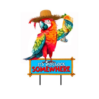Briarwood Lane Summer Metal Art 28x16 Sunset Parrot For Summer Metal Art