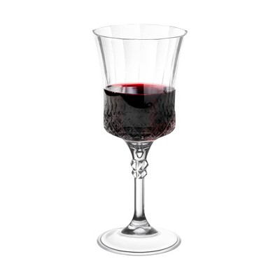 11 oz. Clear Crystal Cut Plastic Wine Goblets