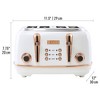 Haden Heritage 4 Slice Wide Slot Stainless Steel Toaster Bundled with 1.7 Liter Stainless Steel Electric Water Kettle, Ivory & Copper - image 4 of 4