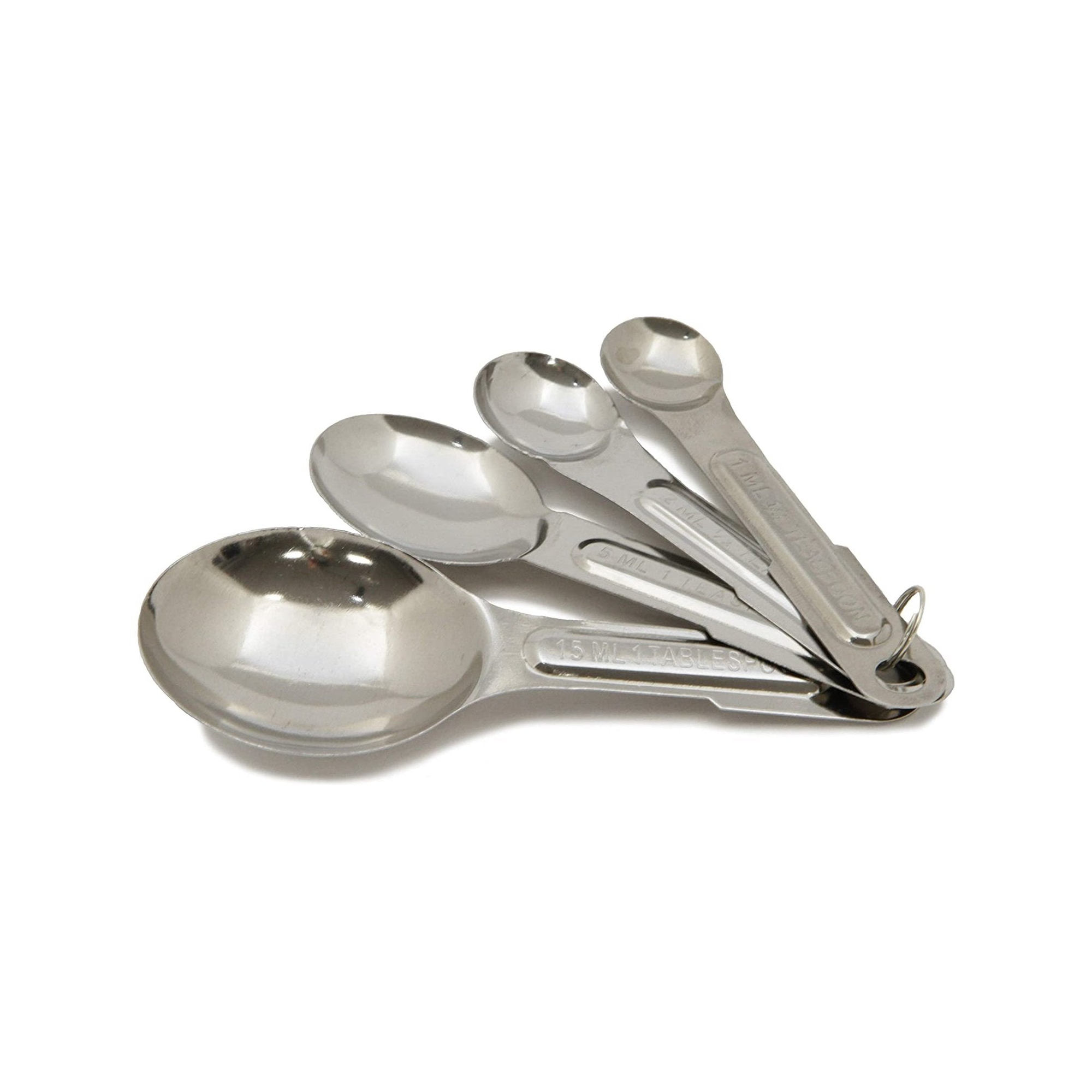 Chef Craft 4 Piece Nesting Stainless Steel Measuring Spoon Set - 1/4 Teaspoon to 1 Tablespoon 3 Sets