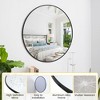 Round Wall Mirror, Circle Mirror Metal Frame for Bathroom, Vanity, Entryway, Bedroom, Living Room, Wall Mounted Modern Rustic Decor - 2 of 4